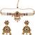 Women gold-plated kundan & pearl studded multi-strand choker jewellery set