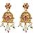 Gold-plated peacock & kundan studded choker jewellery set with earrings