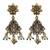 Gold-plated green & ruby enamelled kundan studded choker jewellery set