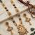 Gold-toned & multi-colored enamel beaded long mangalsutra necklace set with earrings