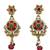 Women gold-plated antique temple long necklace & earrings set