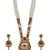 Women gold-plated antique temple long necklace & earrings set