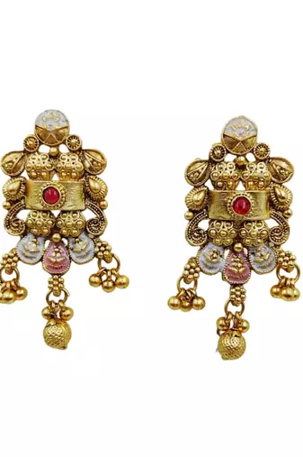 Traditional kundan meenakari choker jewelry set for women