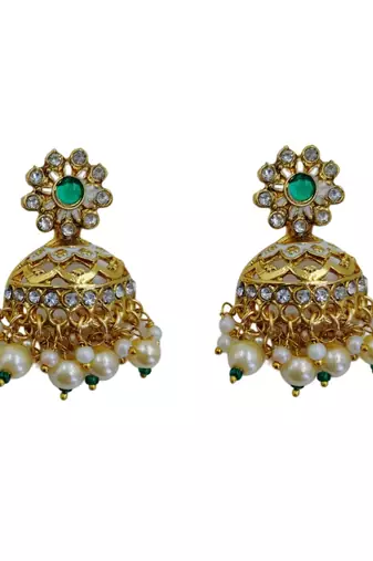 Traditional gold-plated kundan & meenakari choker jewellery set for women