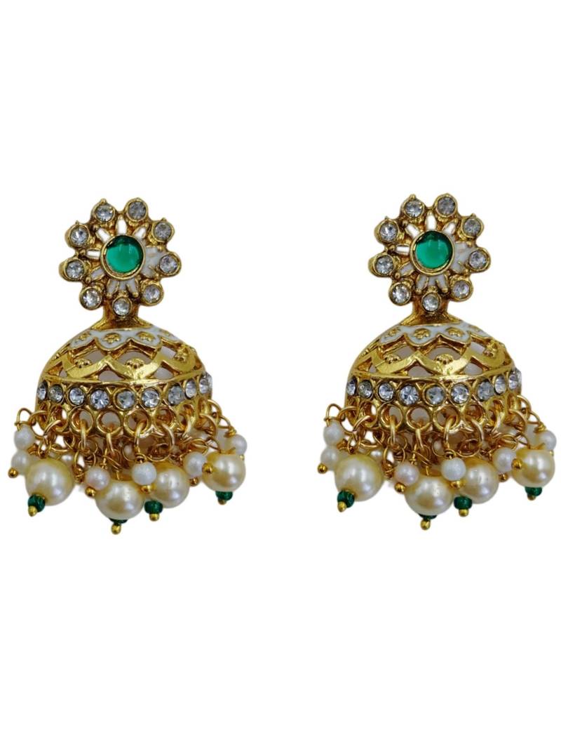 Traditional gold-plated kundan & meenakari choker jewellery set for women