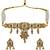Traditional gold plated choker necklace set with earrings for women