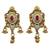 Traditional gold plated choker necklace set with earrings for women