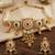 Traditional gold plated choker necklace set with earrings for women