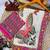 Cream silk blend floral print printed saree