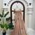 Peach tissue sequins work embroidered saree