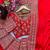 Blood red satin sequins work embroidered saree