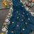 Navy blue georgette resham embroidery embroidered saree