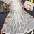 White georgette sequins work embroidered saree