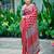 Beautiful maroon ajarakh print with real mirror work saree