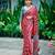 Beautiful maroon ajarakh print with real mirror work saree
