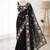 Black georgette resham embroidery embroidered saree