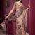 Cream soft georgette with mirror work saree