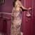 Cream soft georgette with mirror work saree