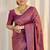 Purple silk blend zari woven woven saree