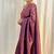 Purple silk blend zari woven woven saree