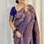 Royal blue silk blend zari woven woven saree