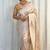 Champagne silk blend zari woven woven saree