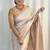 Champagne silk blend zari woven woven saree
