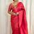 Hot pink silk blend zari woven woven saree