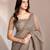 Grey georgette stone work embroidered saree