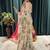 off white mirror work silk blend saree set