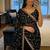 Elegant black embroidered saree