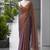 Mauve satin sequins work embroidered saree