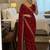 Elegant red embroidered saree