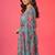 sky blue soft tabby silk blend with mirror work saree