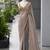 Grey satin sequins work embroidered saree