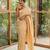 Cream silk blend banarasi silk woven saree