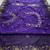 Purple silk blend thread work embroidered saree