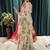 Cream silk blend floral print printed saree