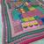 Multicolor silk blend mirror work embroidered saree
