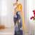 Multicolor silk blend sequins work embroidered saree