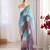 Multicolor silk blend sequins work embroidered saree