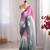 Multicolor silk blend sequins work embroidered saree