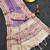 Purple silk blend patola silk printed saree