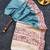 Teal silk blend patola silk printed saree