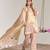 Blush beige chanderi stripe tissue dupatta
