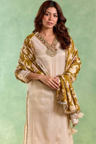 Gold cotton dupatta