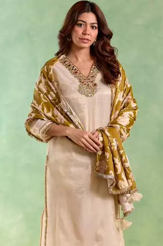 Gold cotton dupatta