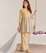 Silver kota tissue dupatta