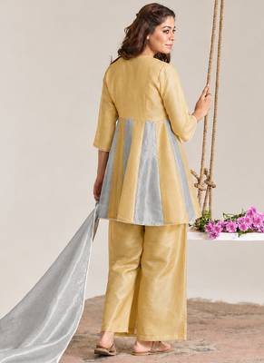 Silver kota tissue dupatta 2