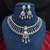 Luxury CZ Bridal Necklace and Dangle Earrings Set, Silver Rhodium-Plated Choker